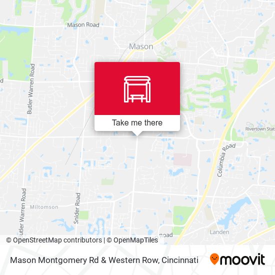 Mason Montgomery Rd & Western Row map