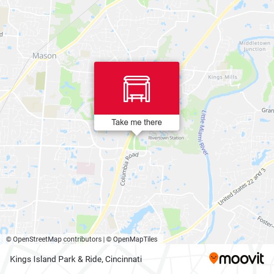 Kings Island Park & Ride map