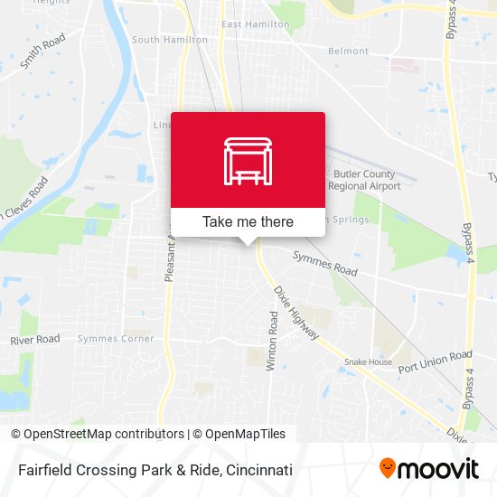 Fairfield Crossing Park & Ride map