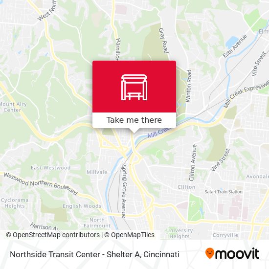 Northside Transit Center - Shelter A map