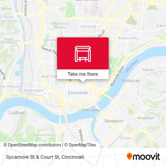 Sycamore St & Court St map