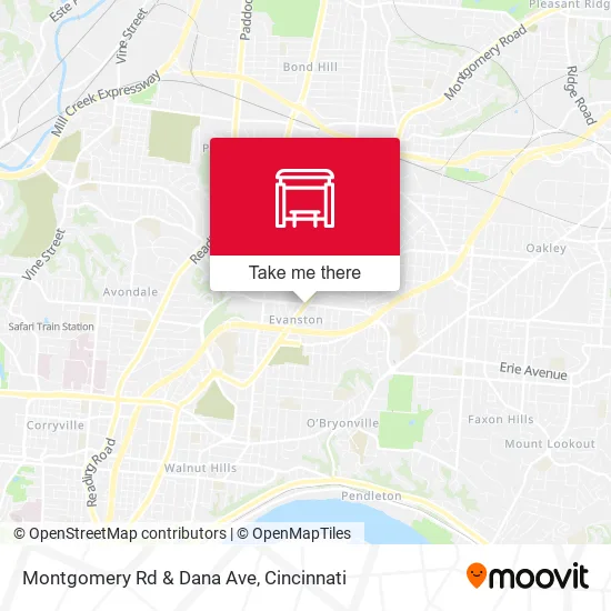 Mapa de Montgomery Rd & Dana Ave