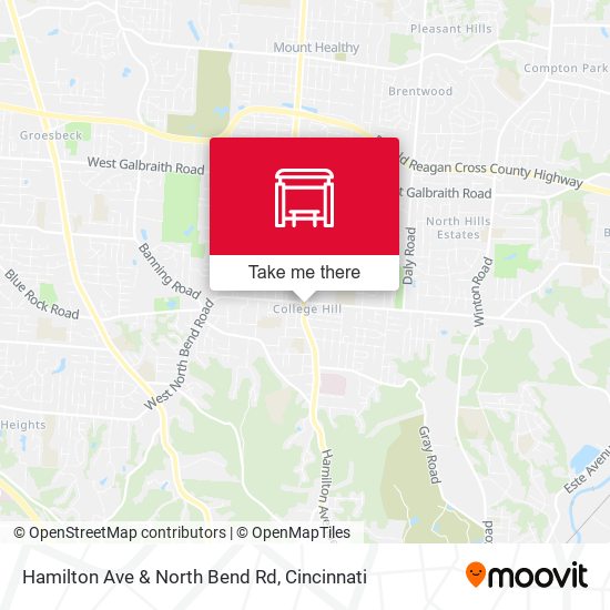 Hamilton Ave & North Bend Rd map