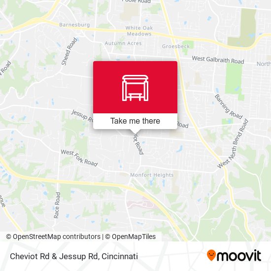 Cheviot Rd & Jessup Rd map