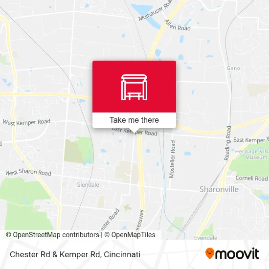 Chester Rd & Kemper Rd map