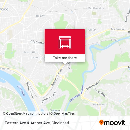 Eastern Ave & Archer Ave map