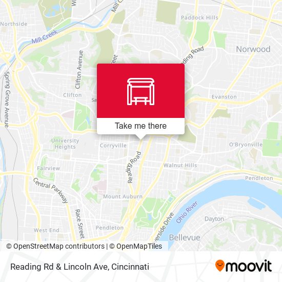 Reading Rd & Lincoln Ave map