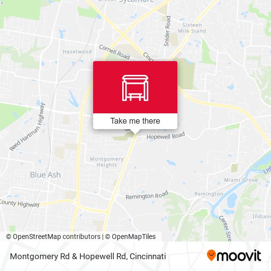 Montgomery Rd & Hopewell Rd map