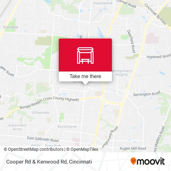 Cooper Rd & Kenwood Rd map