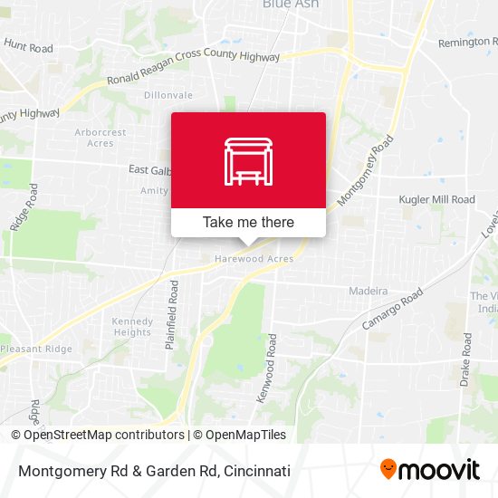 Montgomery Rd & Garden Rd map