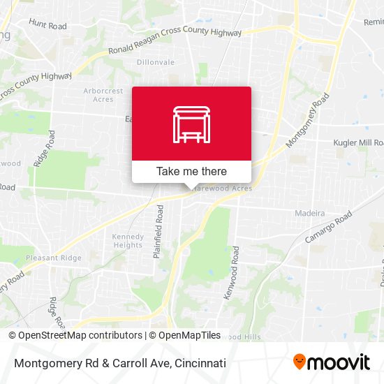 Mapa de Montgomery Rd & Carroll Ave