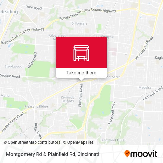 Montgomery Rd & Plainfield Rd map