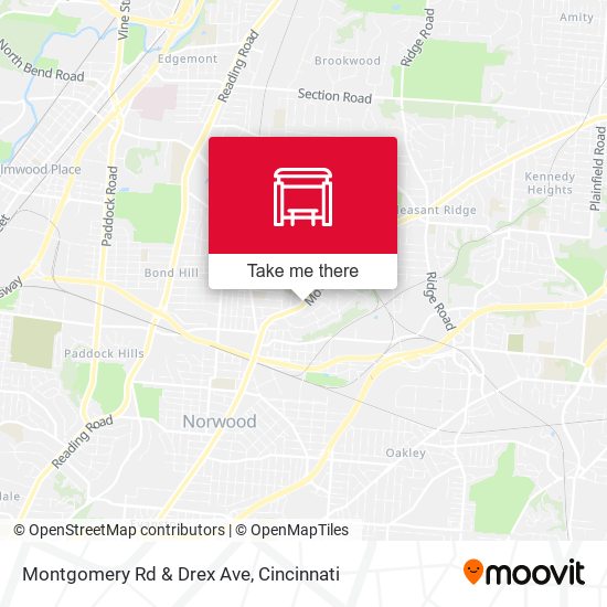 Montgomery Rd & Drex Ave map