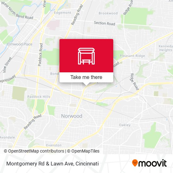 Montgomery Rd & Lawn Ave map