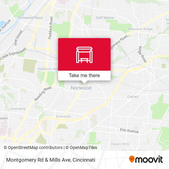 Montgomery Rd & Mills Ave map