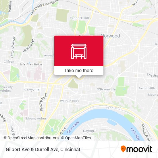 Gilbert Ave & Durrell Ave map