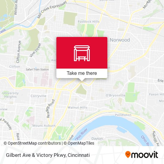 Gilbert Ave & Victory Pkwy map