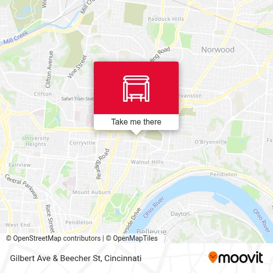 Gilbert Ave & Beecher St map