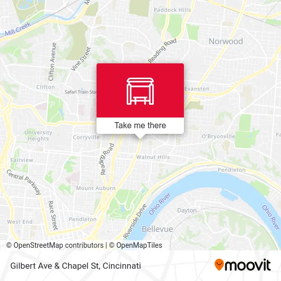 Gilbert Ave & Chapel St map