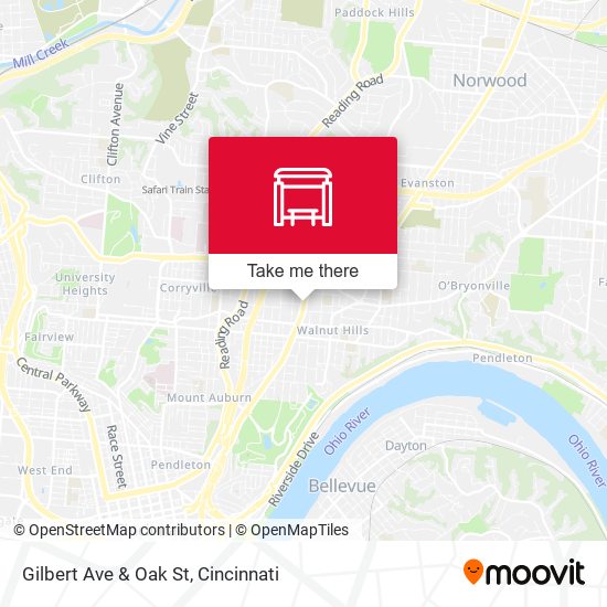 Mapa de Gilbert Ave & Oak St