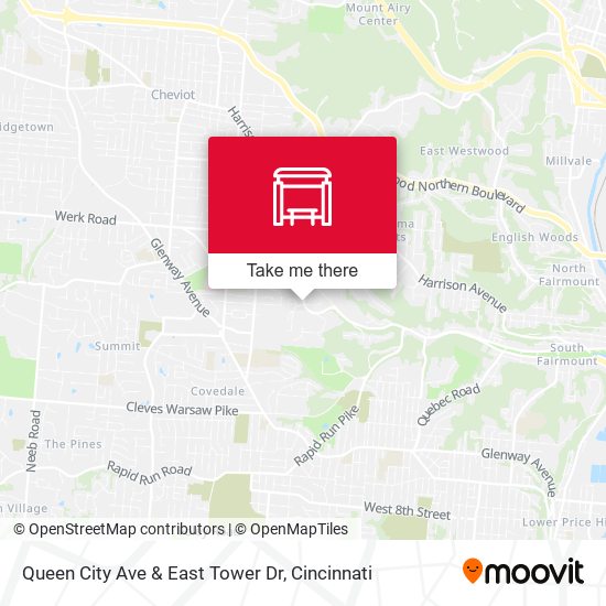 Queen City Ave & East Tower Dr map