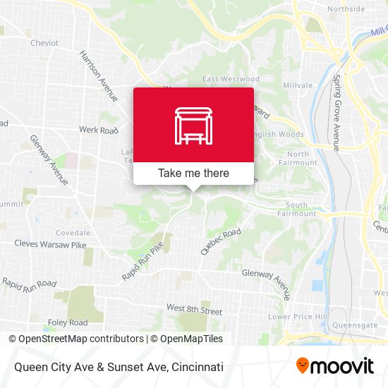 Queen City Ave & Sunset Ave map