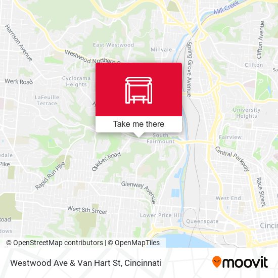Westwood Ave & Van Hart St map