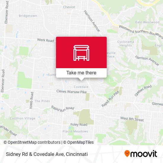Mapa de Sidney Rd & Covedale Ave