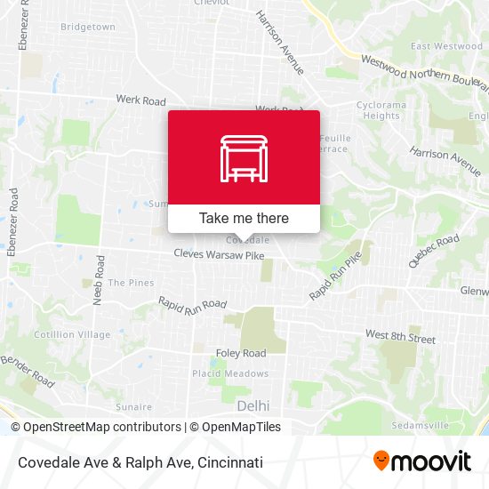 Covedale Ave & Ralph Ave map