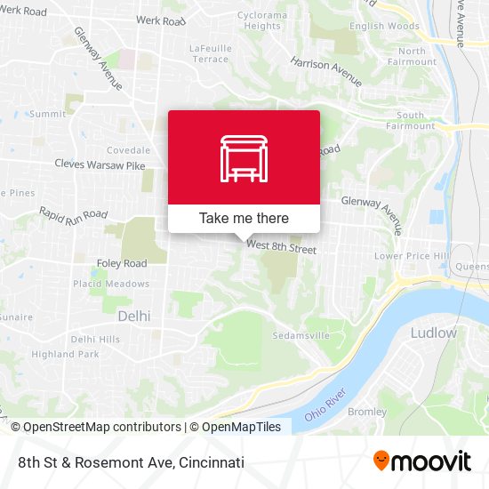 8th St & Rosemont Ave map