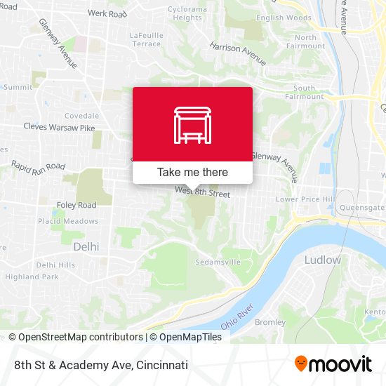 8th St & Academy Ave map