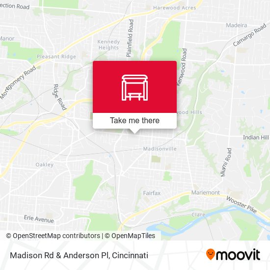 Madison Rd & Anderson Pl map