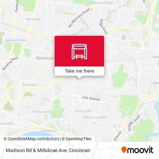 Madison Rd & Millsbrae Ave map