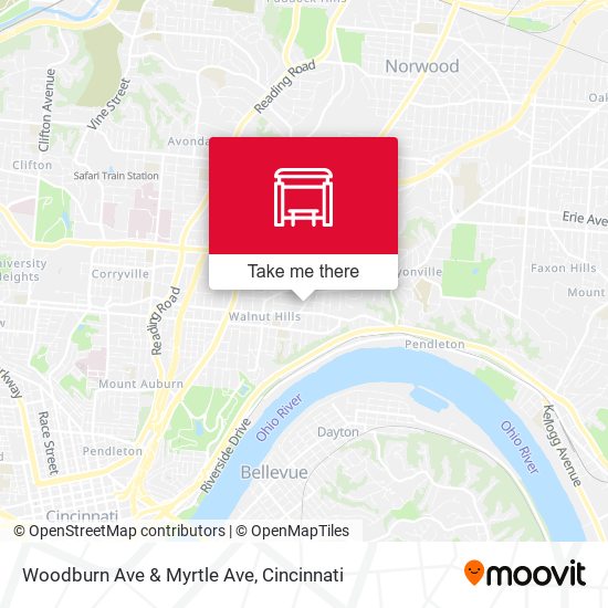 Woodburn Ave & Myrtle Ave map