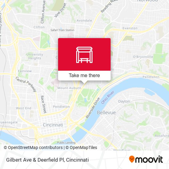 Gilbert Ave & Deerfield Pl map