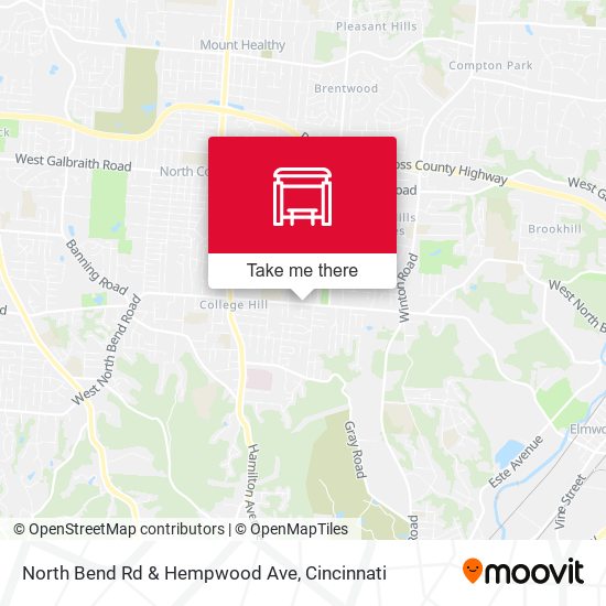 Mapa de North Bend Rd & Hempwood Ave