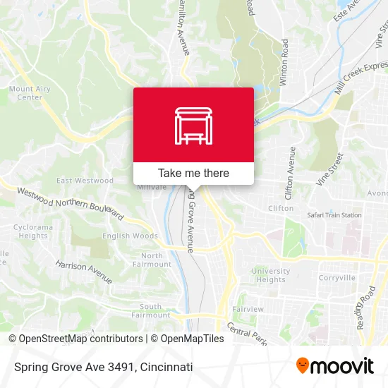 Spring Grove Ave 3491 map