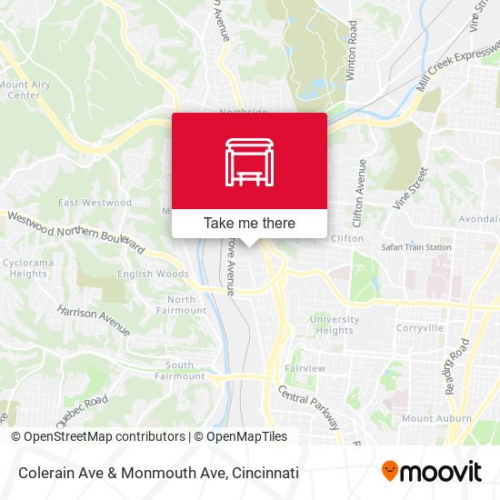 Mapa de Colerain Ave & Monmouth Ave