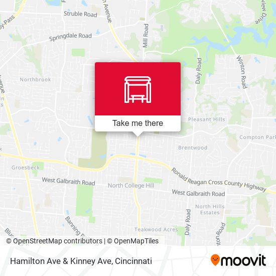 Hamilton Ave & Kinney Ave map