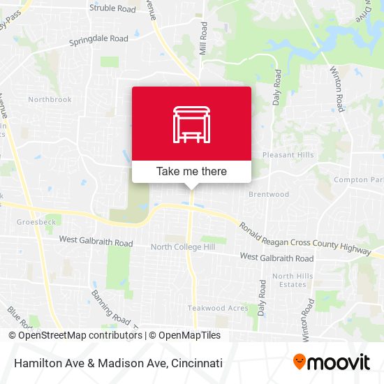Hamilton Ave & Madison Ave map