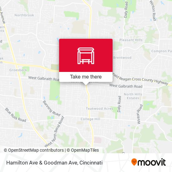 Hamilton Ave & Goodman Ave map