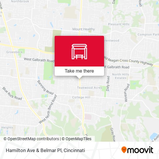 Hamilton Ave & Belmar Pl map