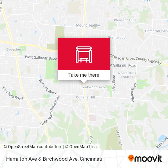 Hamilton Ave & Birchwood Ave map