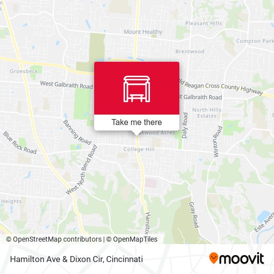 Hamilton Ave & Dixon Cir map