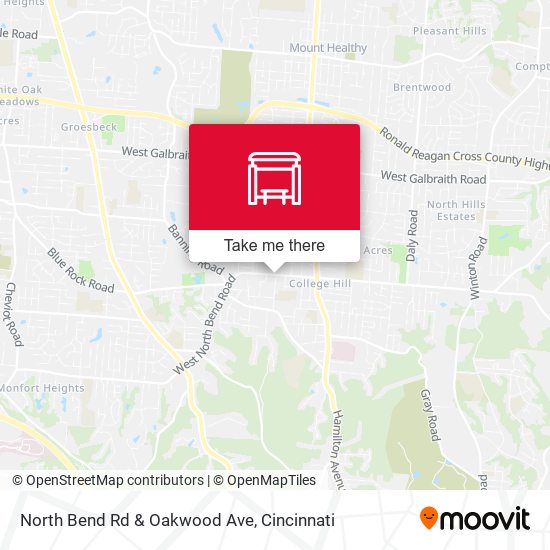 Mapa de North Bend Rd & Oakwood Ave