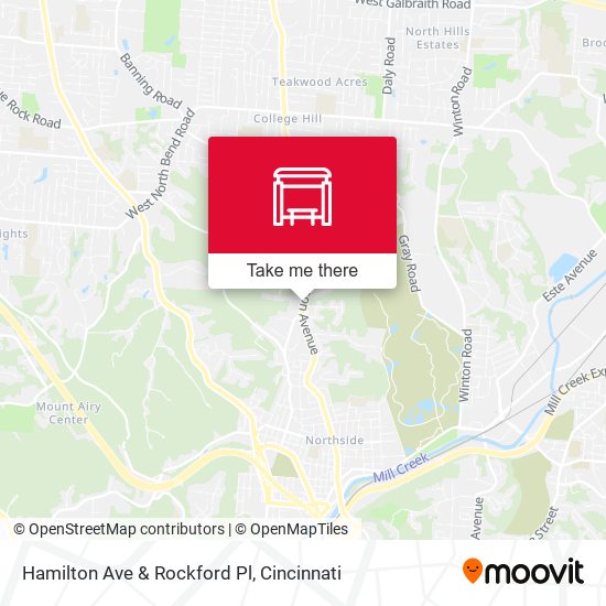 Hamilton Ave & Rockford Pl map