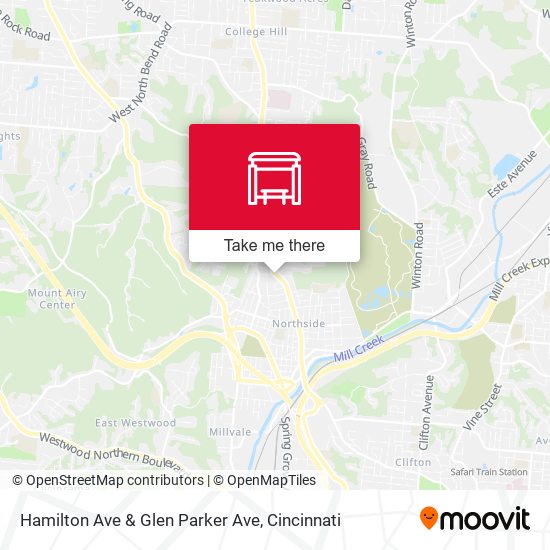Hamilton Ave & Glen Parker Ave map