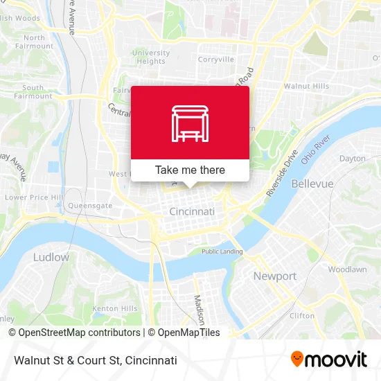 Walnut St & Court St map