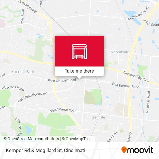 Kemper Rd & Mcgillard St map