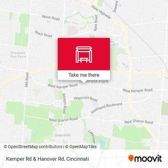 Mapa de Kemper Rd & Hanover Rd